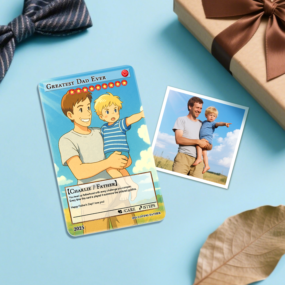 Carte Pokémon Personnalisée Pour Papa, Cadeau Pour La Fête Des Pères, Carte Pokémon Personnalisée, Cadeau Unique Pour Papa - Mug Personnalisé