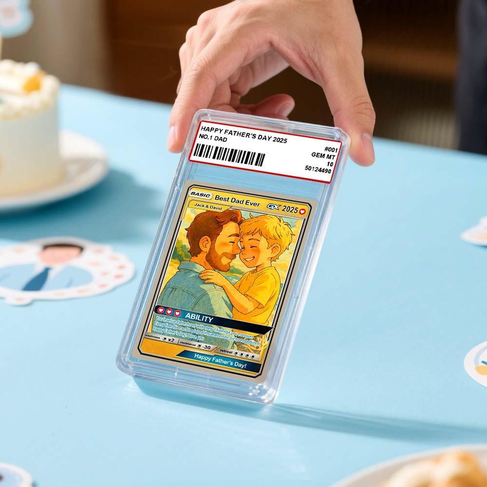 Carte Pokémon Personnalisée Pour La Fête Des Pères, Cadeau Unique Pour Papa, Carte Pokémon À Offrir - Mug Personnalisé