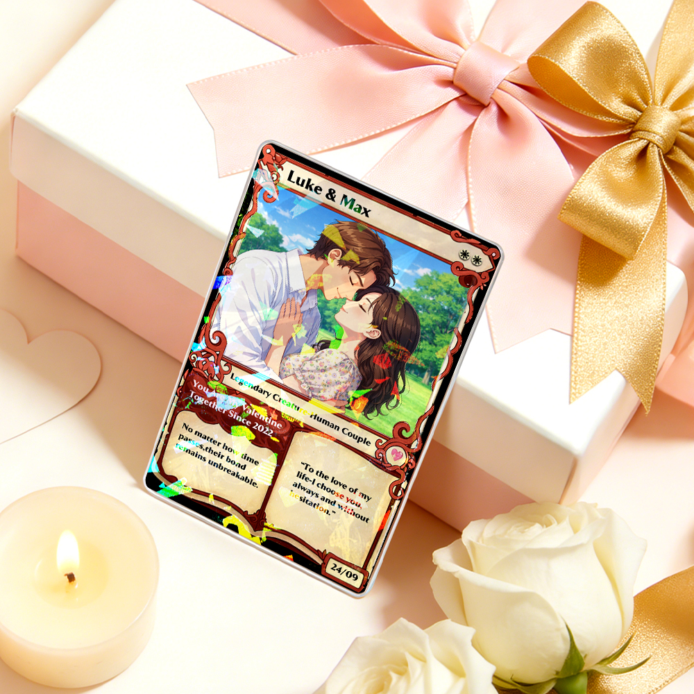 Carte Magique Personnalisée Style Anime Avec Photo De Couple - Cadeau De Saint-valentin Pour Couple - Mug Personnalisé