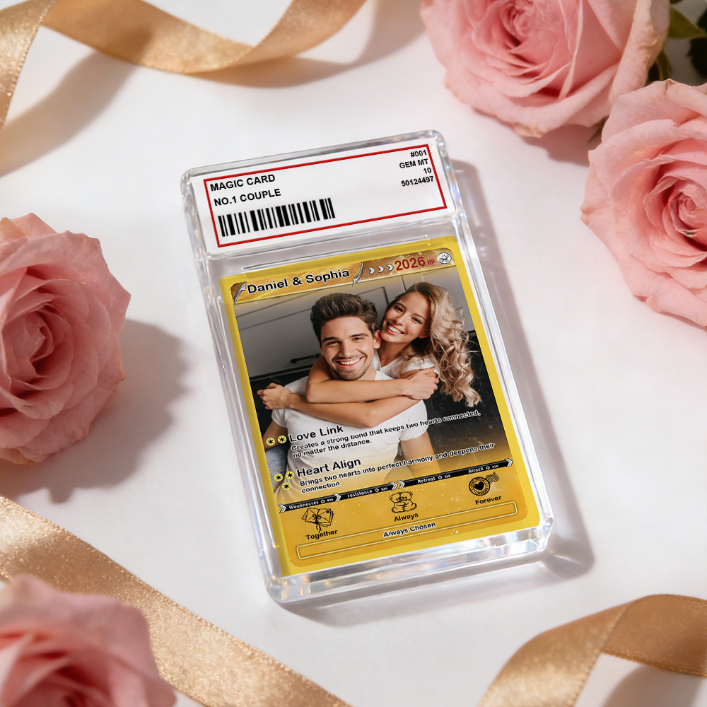 Carte Personnalisée Pour Couple, Carte D'anniversaire Sur Mesure Avec Photo De Couple Style Anime, Cadeau Pour Amoureux - Mug Personnalisé