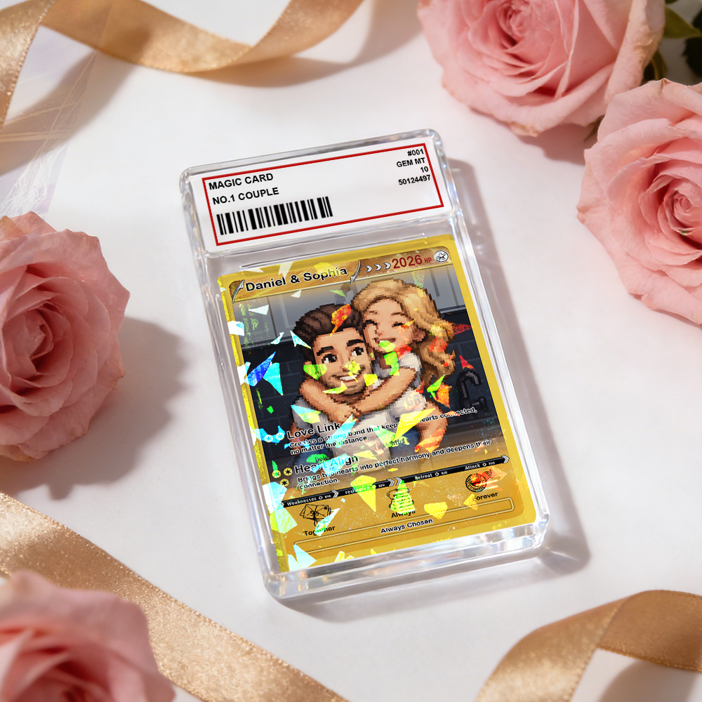 Carte Personnalisée Pour Couple, Carte D'anniversaire Sur Mesure Avec Photo De Couple Style Anime, Cadeau Pour Amoureux - Mug Personnalisé