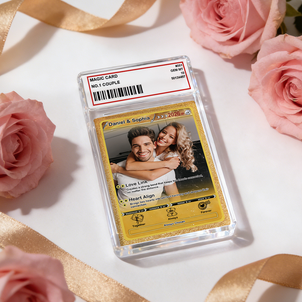 Carte Personnalisée Pour Couple, Carte D'anniversaire Sur Mesure Avec Photo De Couple Style Anime, Cadeau Pour Amoureux - Mug Personnalisé