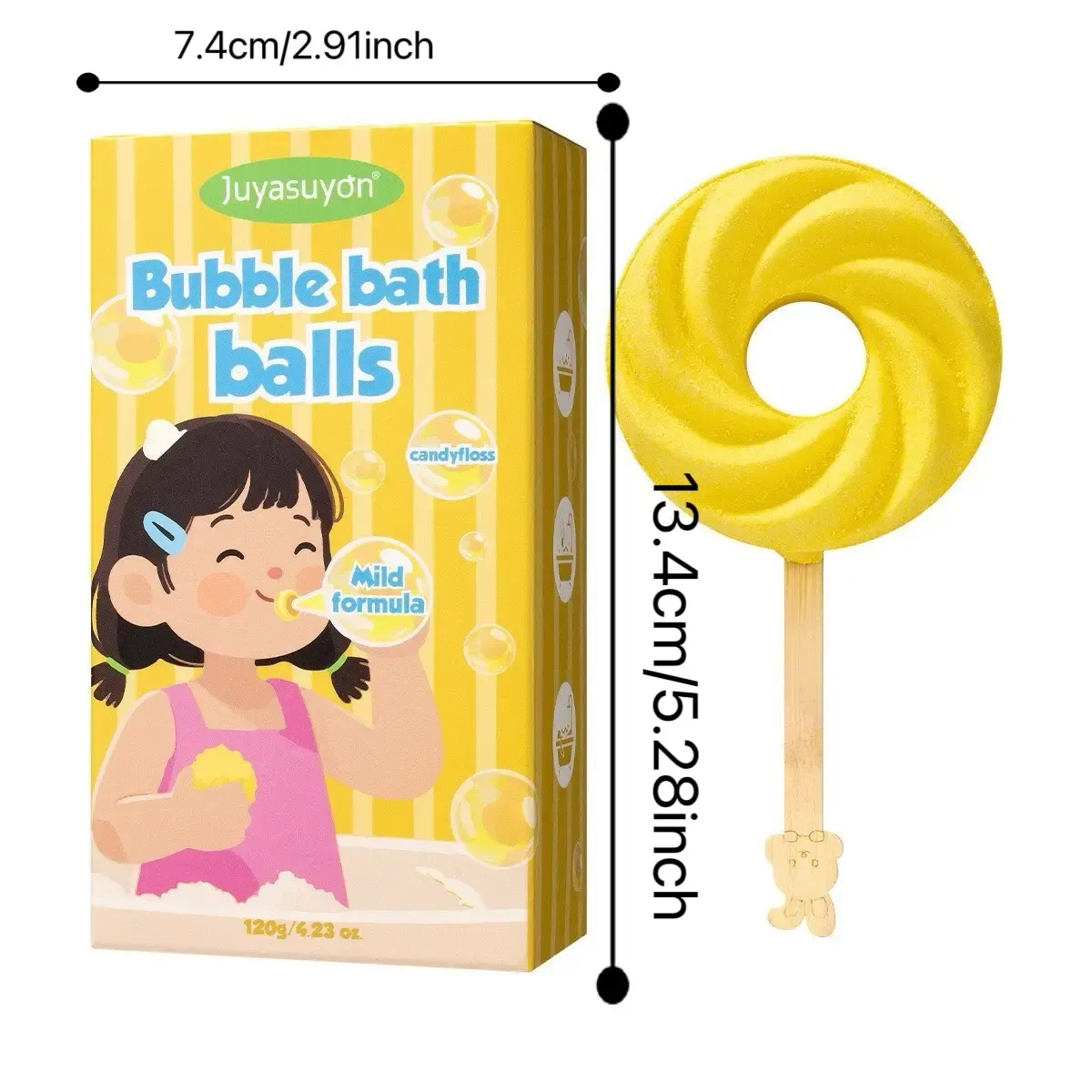 Bombe De Bain Sucette Mignonne – Boule De Bain Moussante Colorée Pour Un Bain Amusant - Mug Personnalisé