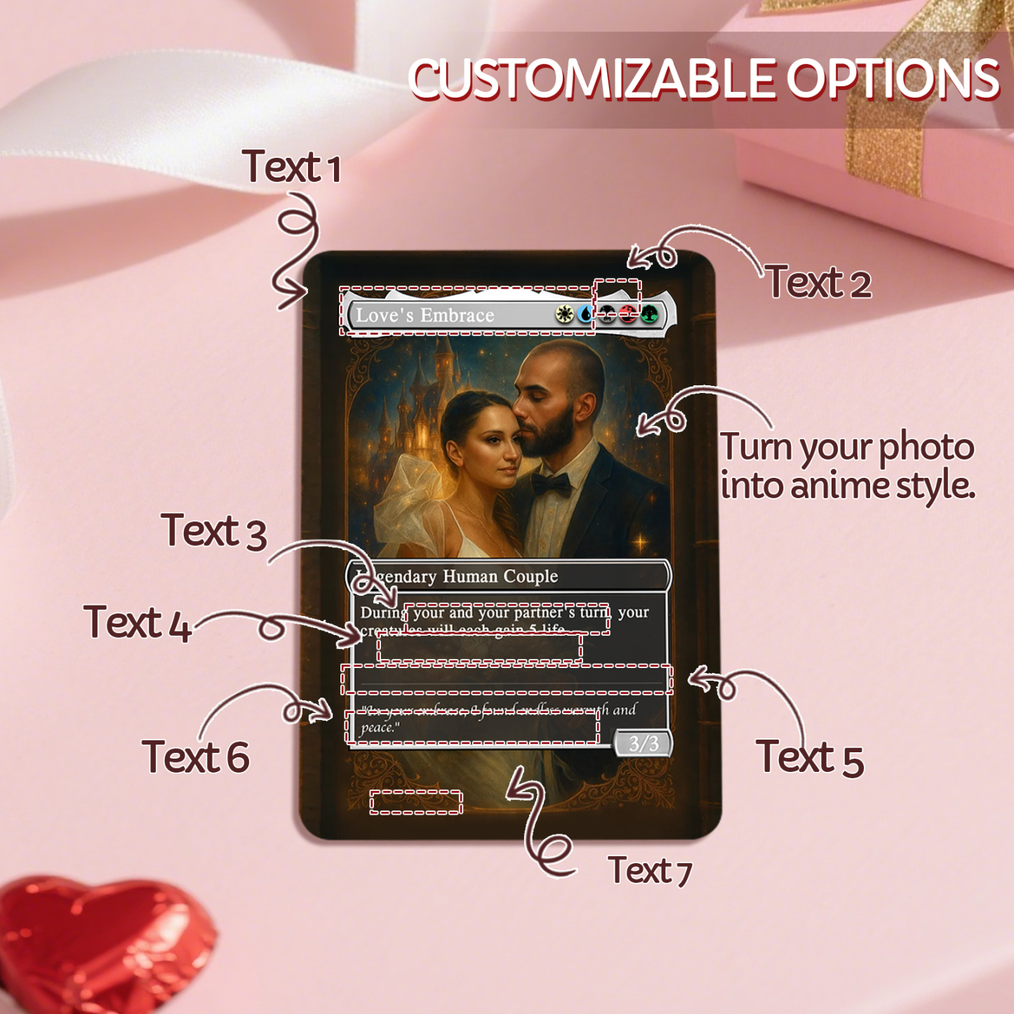 Carte Magique Personnalisée Pour Couple D'anime, Carte Magique Photo Personnalisée, Cadeau Pour Couple - Mug Personnalisé