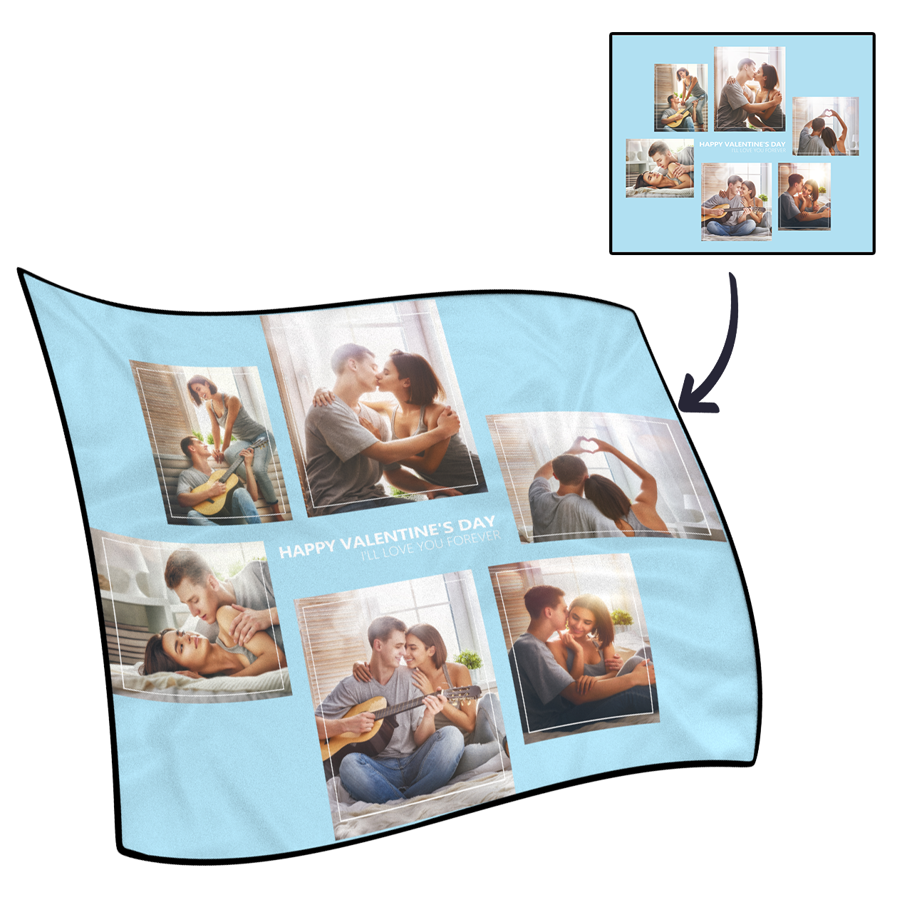 Four / Five / Six Photos Template Extras - CustomSequinPillows