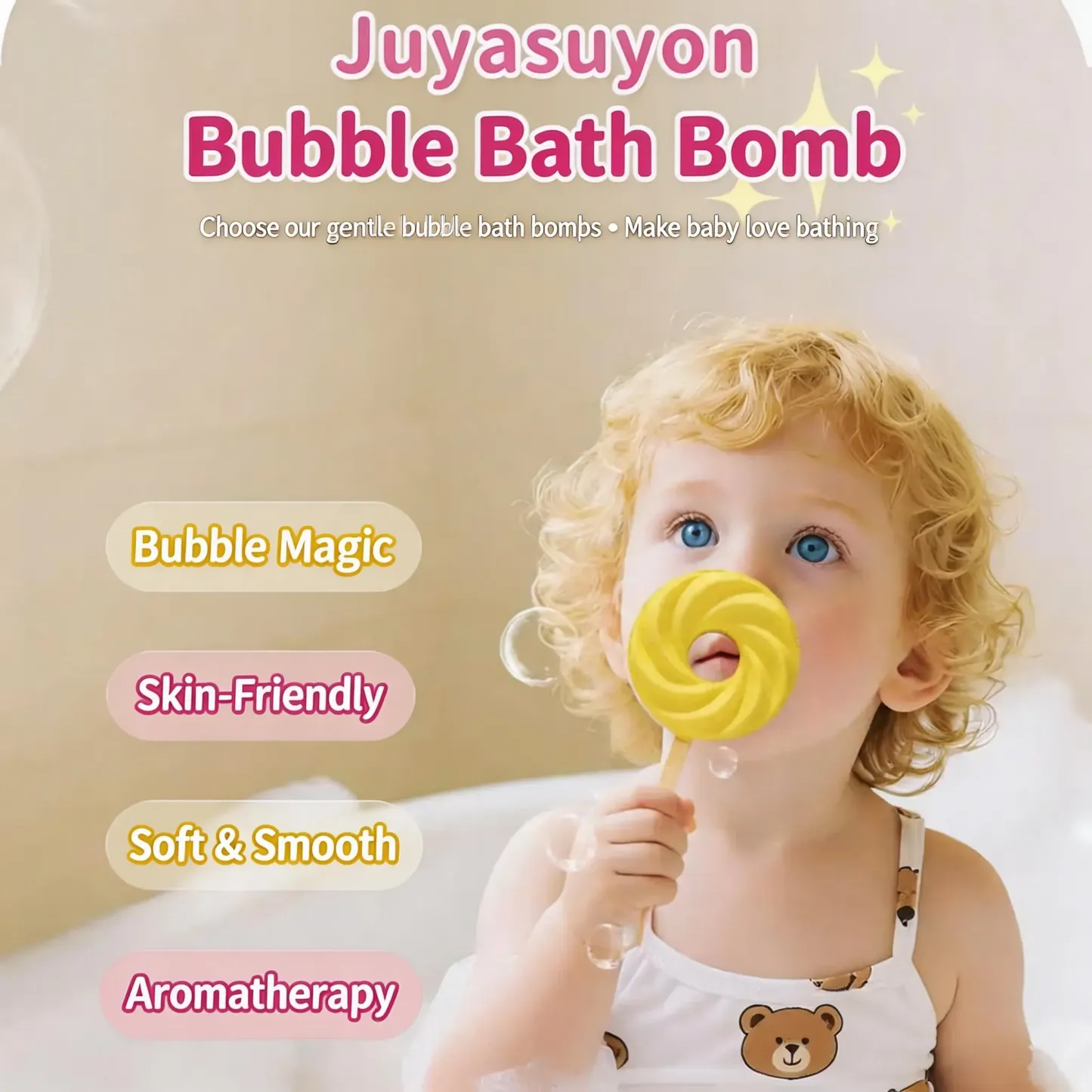 Bombe De Bain Sucette Mignonne – Boule De Bain Moussante Colorée Pour Un Bain Amusant - Mug Personnalisé