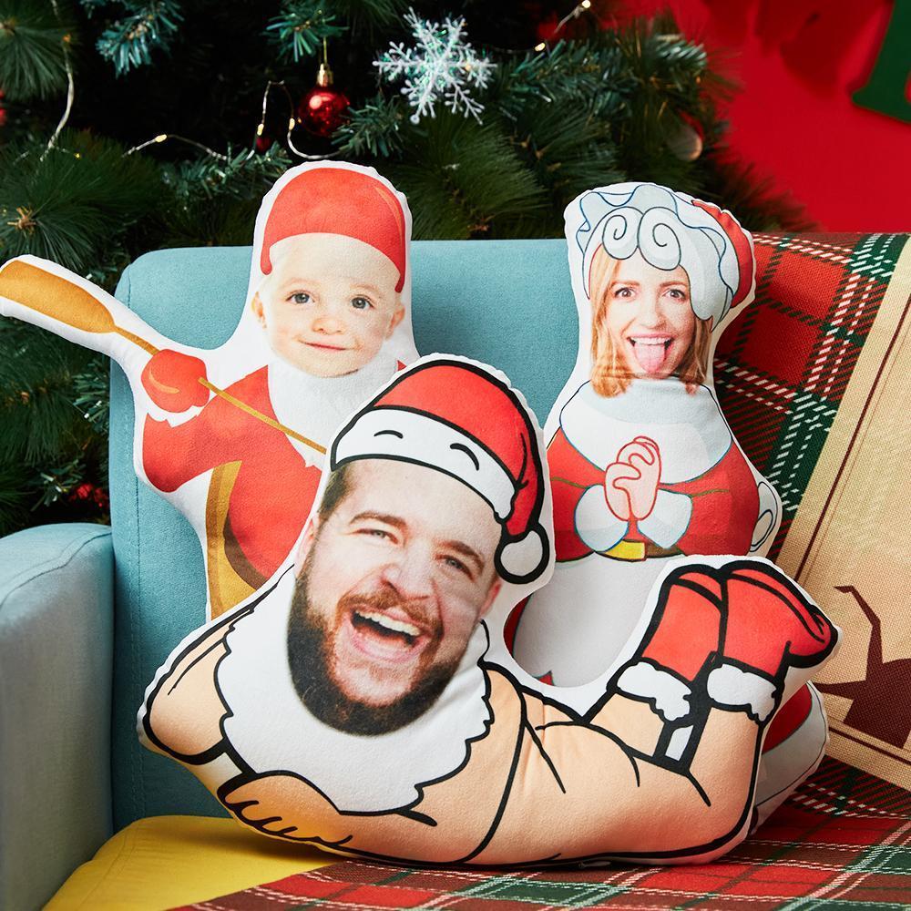 Cadeaux de Noël Oreiller Personnalisé Oreiller Photo Minime Oreiller Humain Coussin Minime Poupée