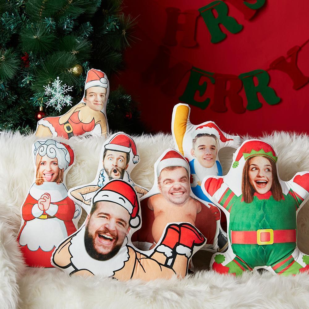 Cadeau de Noël oreiller de corps oreiller de visage personnalisé Photo cadeau Costumes Coussin Minime oreiller humain poupée jouet