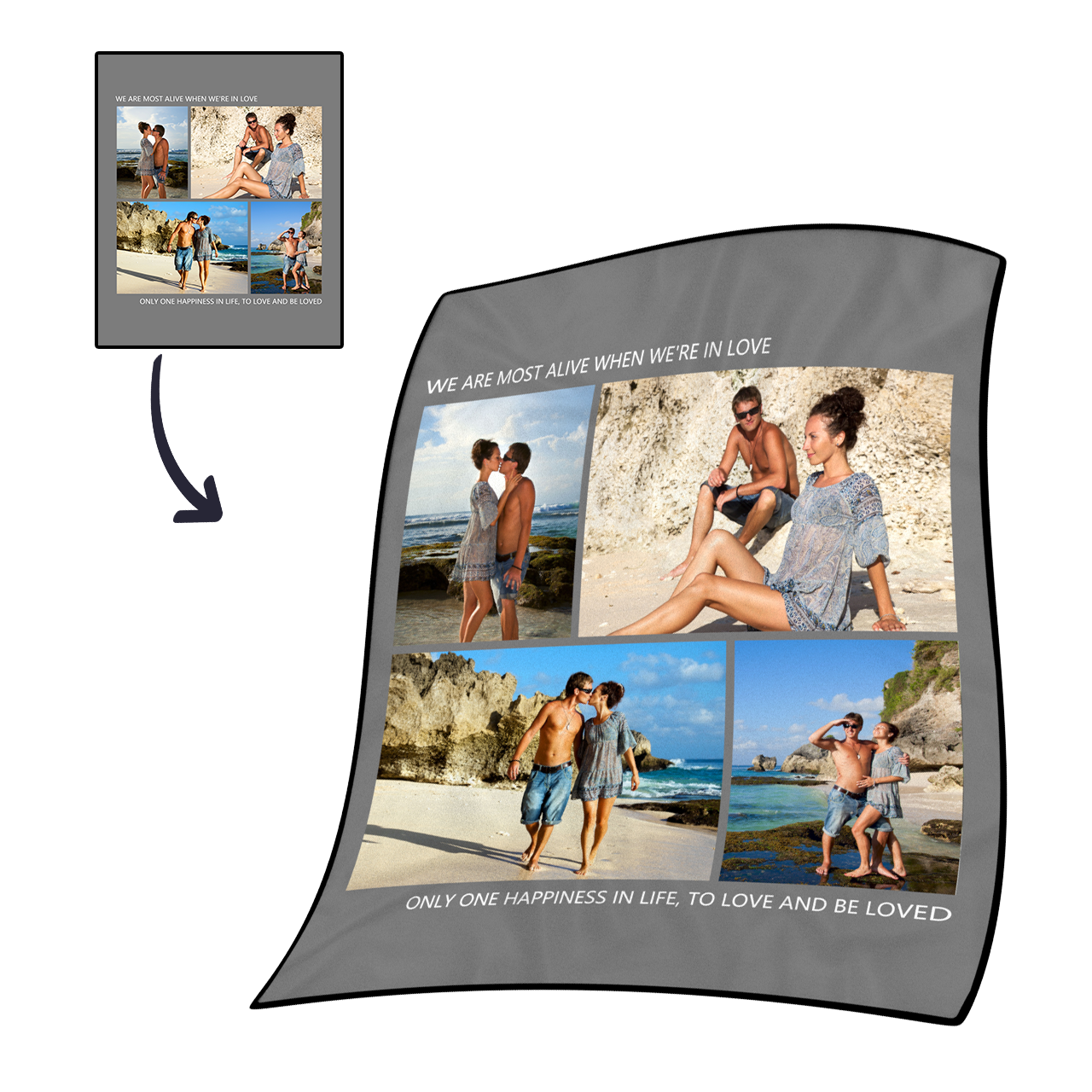 Four / Five / Six Photos Template Extras - CustomSequinPillows