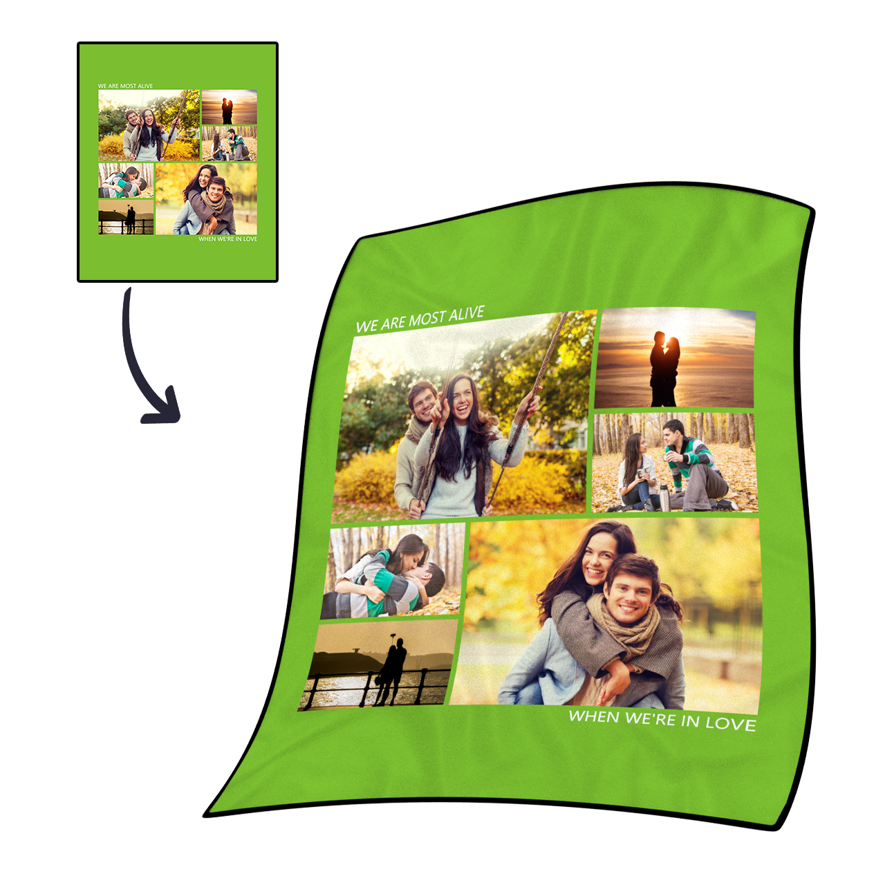 Four / Five / Six Photos Template Extras - CustomSequinPillows