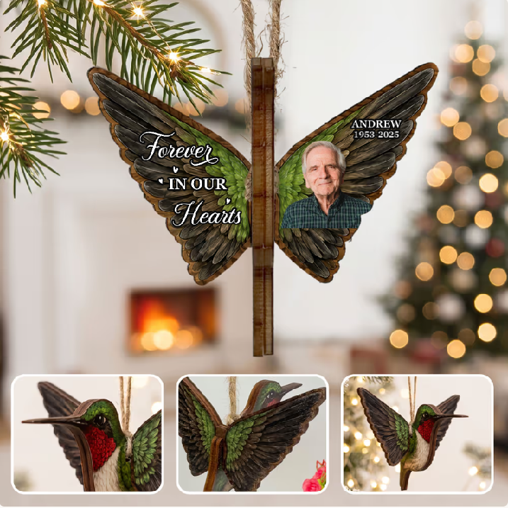 Photo Personnalisée Ornement En Bois Commémoratif Personnalisé Cardinal Papillon Colibri Robin Souvenir Noël Cadeau à Suspendre Cadeau De Sympathie - Mug Personnalisé