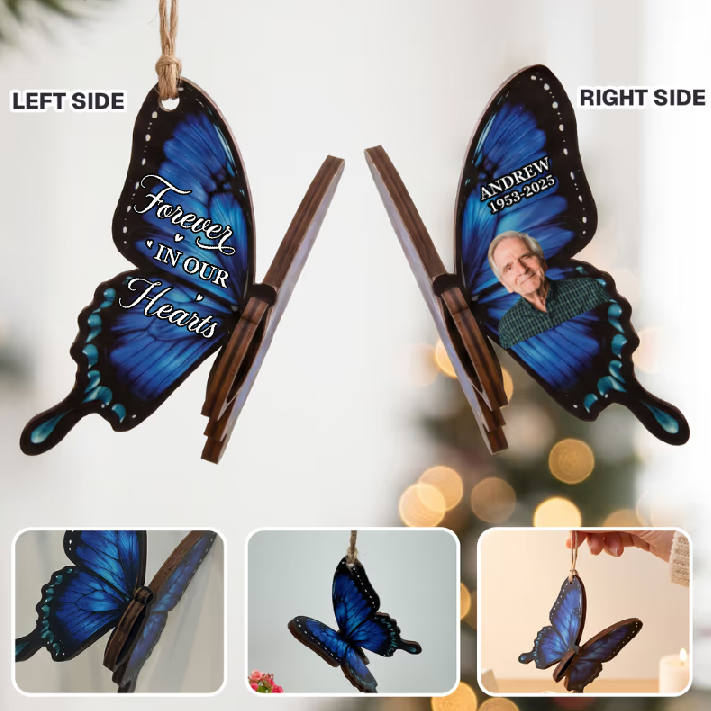 Photo Personnalisée Ornement En Bois Commémoratif Personnalisé Cardinal Papillon Colibri Robin Souvenir Noël Cadeau à Suspendre Cadeau De Sympathie - Mug Personnalisé