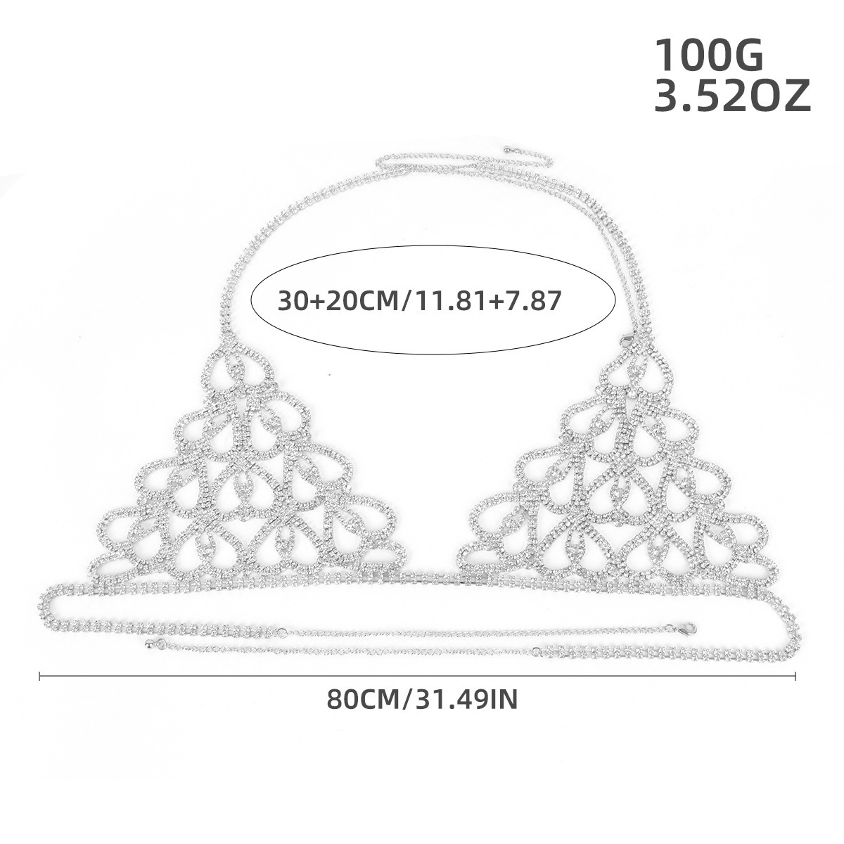 Soutien-gorge Chaîne De Corps De Luxe En Strass, Bijou De Poitrine Géométrique En Cristal Et Cœur Scintillant. - Mug Personnalisé