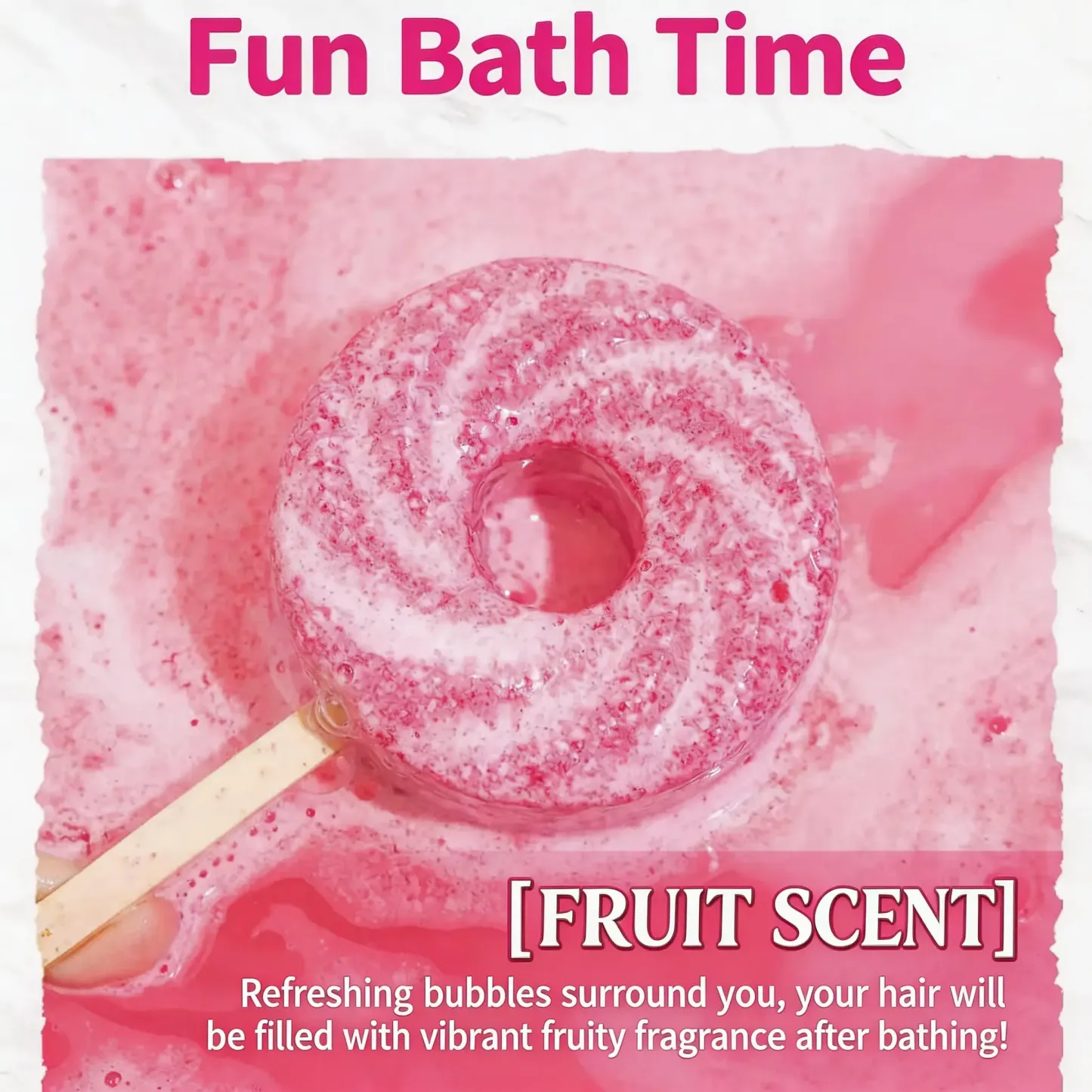 Bombe De Bain Sucette Mignonne – Boule De Bain Moussante Colorée Pour Un Bain Amusant - Mug Personnalisé