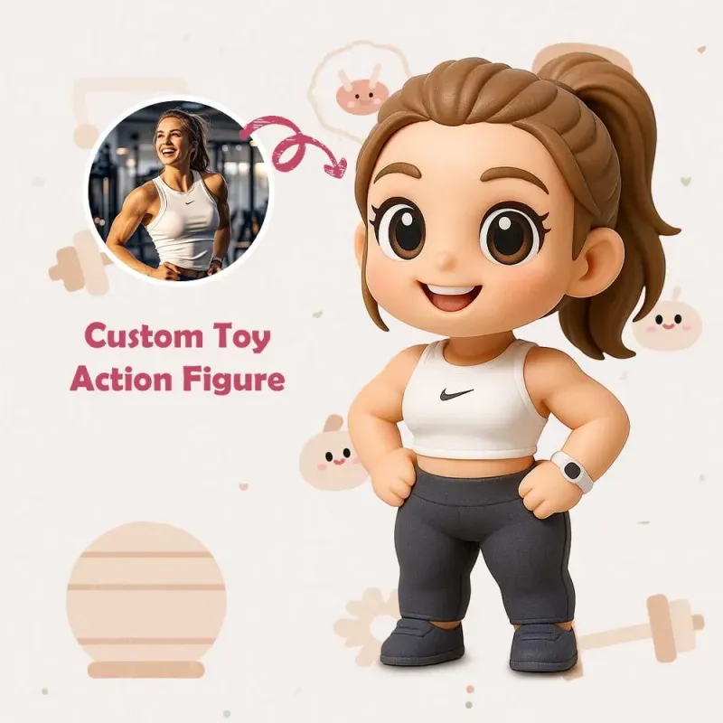 Individuelle 3d-actionfigur Nach Foto – Personalisiertes Spielzeug Für Aktive Sportler – Geschenkidee Für Sportbegeisterte - DePhotoBoxer
