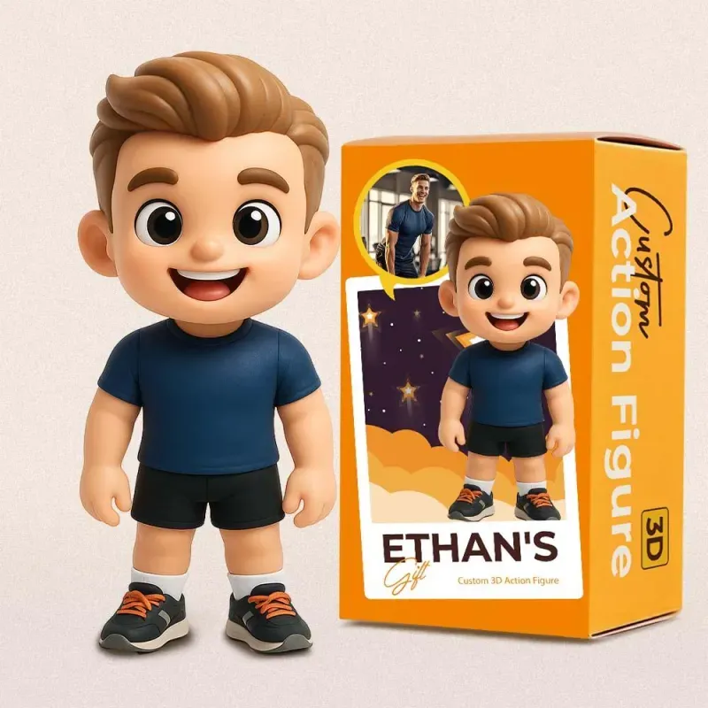 Individuelle 3d-actionfigur Nach Foto – Personalisiertes Spielzeug Für Aktive Sportler – Geschenkidee Für Sportbegeisterte - DePhotoBoxer