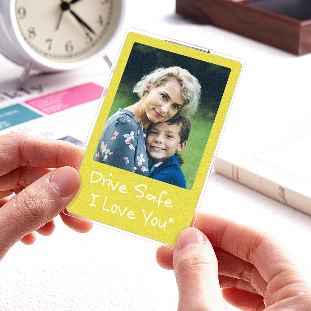 Sonnenblendenclip Mit Foto – Individueller Sonnenblendenclip „fahr Vorsichtig, Ich Liebe Dich" – Geschenkidee Fürs Auto - MeineFotoTassen