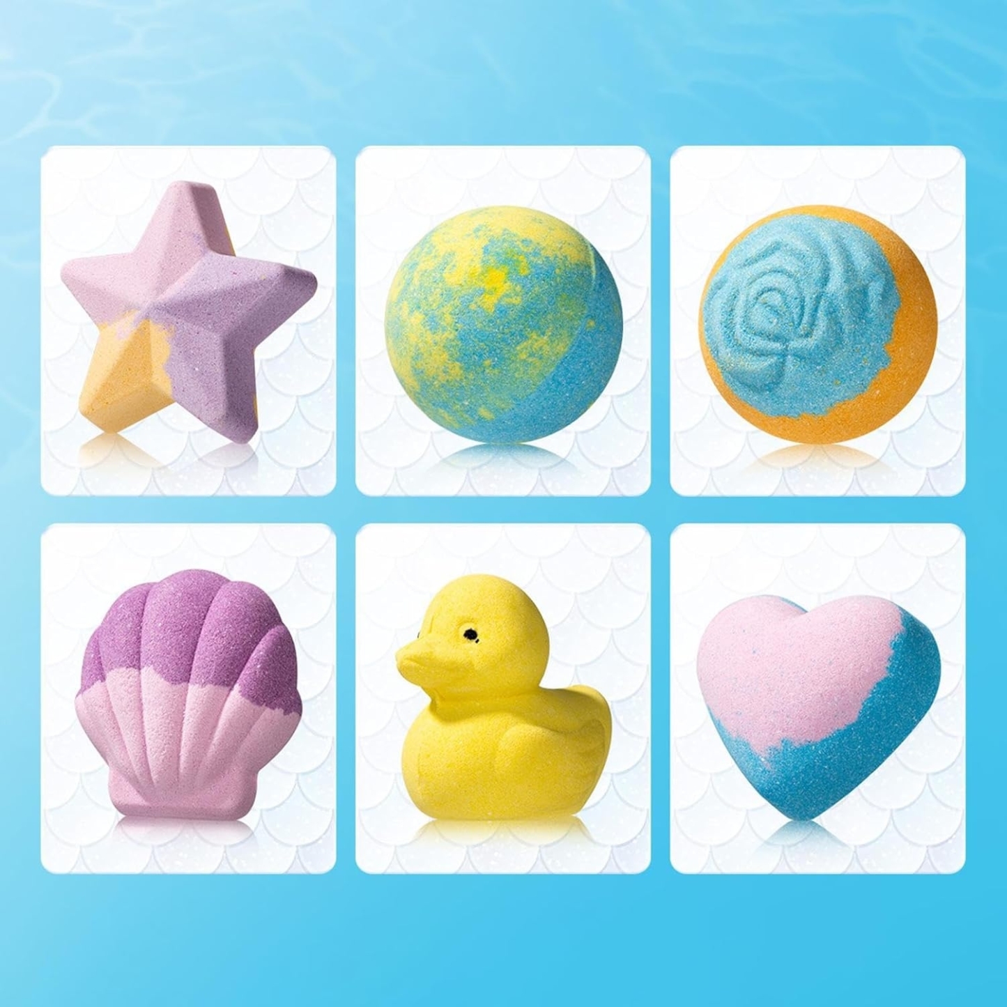 Meerjungfrauen-badebomben-geschenkset Für Kinder, Lustige Schaumbad-badebomben In Niedlicher Enten- Und Sternform - MeineFotoTassen