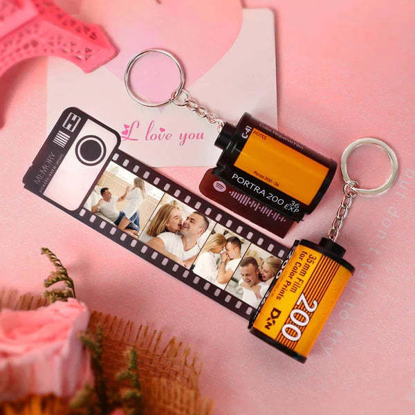 Jubiläumsgeschenke Individueller Filmrollen-schlüsselanhänger Multifoto-kamerarollen-schlüsselanhänger Geschenke Aus Umweltfreundlichem Material Personalisierter Schlüsselanhänger Für Ihn - MeineFotoTassen