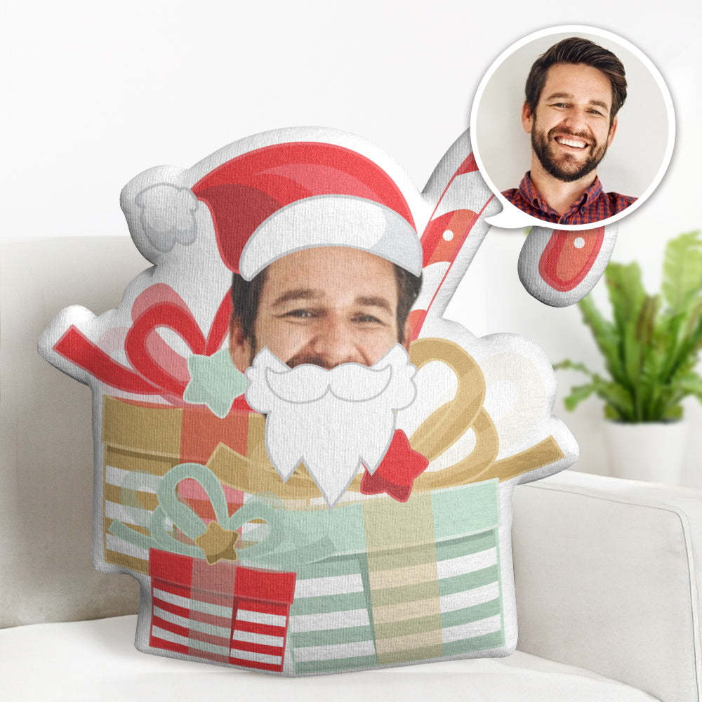 Weihnachtsgeschenk Personalisiertes Gesichtskissen Benutzerdefinierte Weihnachtsgeschenkbox Minime Doll - MeineFotoTassen