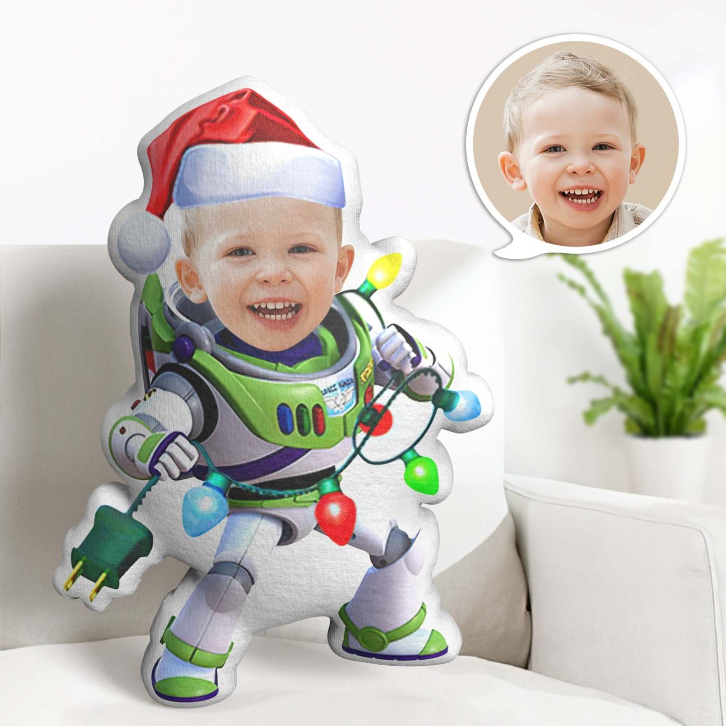 Körperkissen Mein Gesichtskissen Benutzerdefiniertes Weihnachtsgesichtsbildkissen Fotokissen Minime-kissen Benutzerdefiniertes Kissen Geschenk - MeineFotoTassen