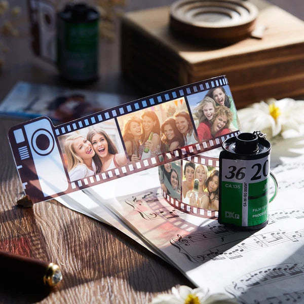 Personalisierter Kamerarollen-schlüsselanhänger, Recycelte Kamerarolle, Multifoto-geschenke Für Freunde - MeineFotoTassen