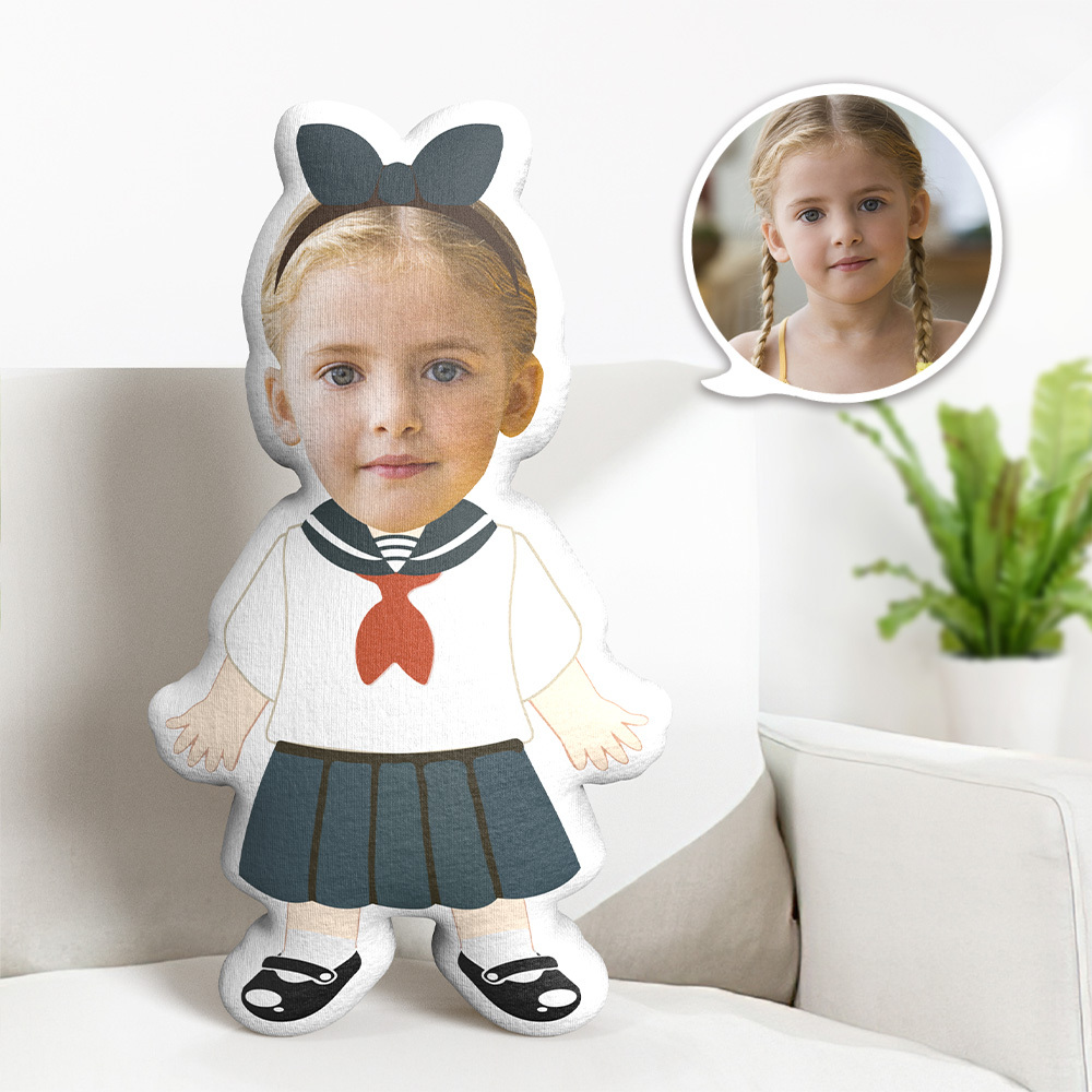 Personalisiertes Gesichtsbild Minime Wurfpuppe Benutzerdefiniertes Minime Wurfkissen Feiern Sie Das Abschlussgeschenk - MeineFotoTassen