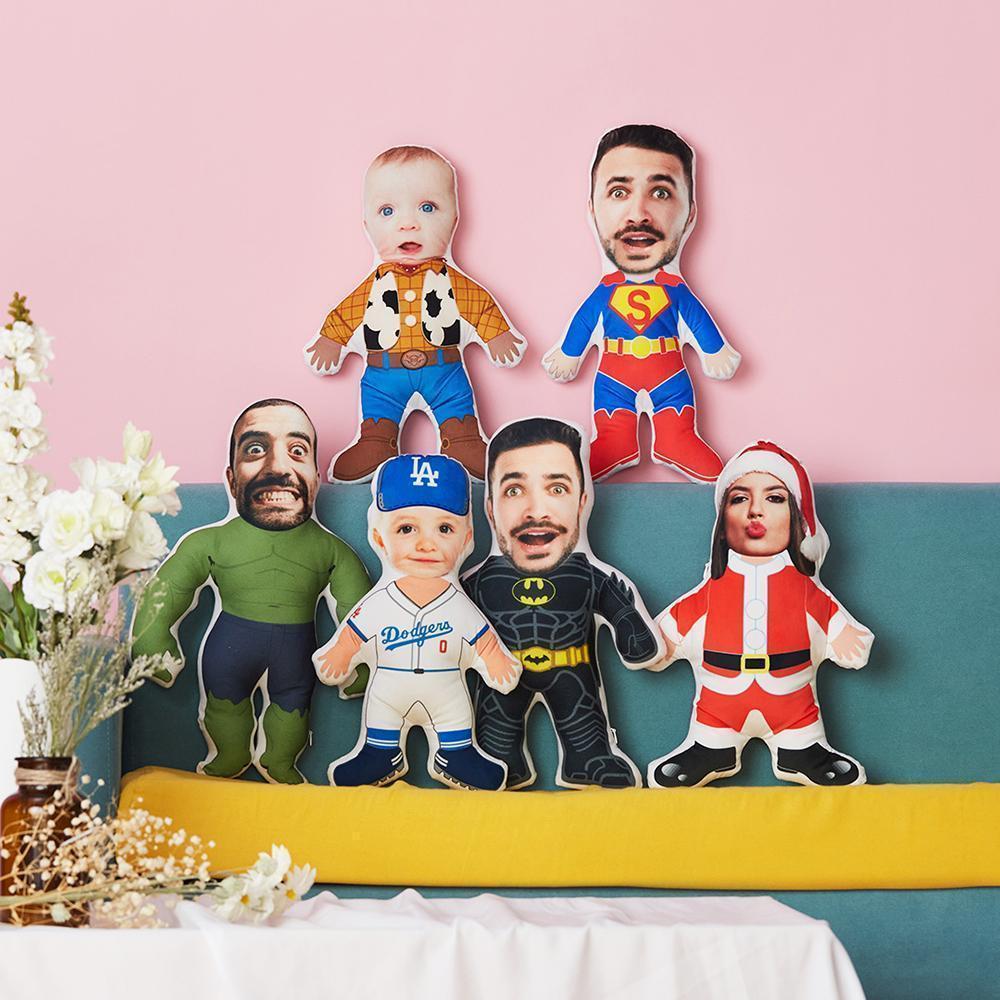 Personalisiertes Kissengesicht, personalisierte Puppe, Fotokissen, Mini-Me-Kissen mit Foto