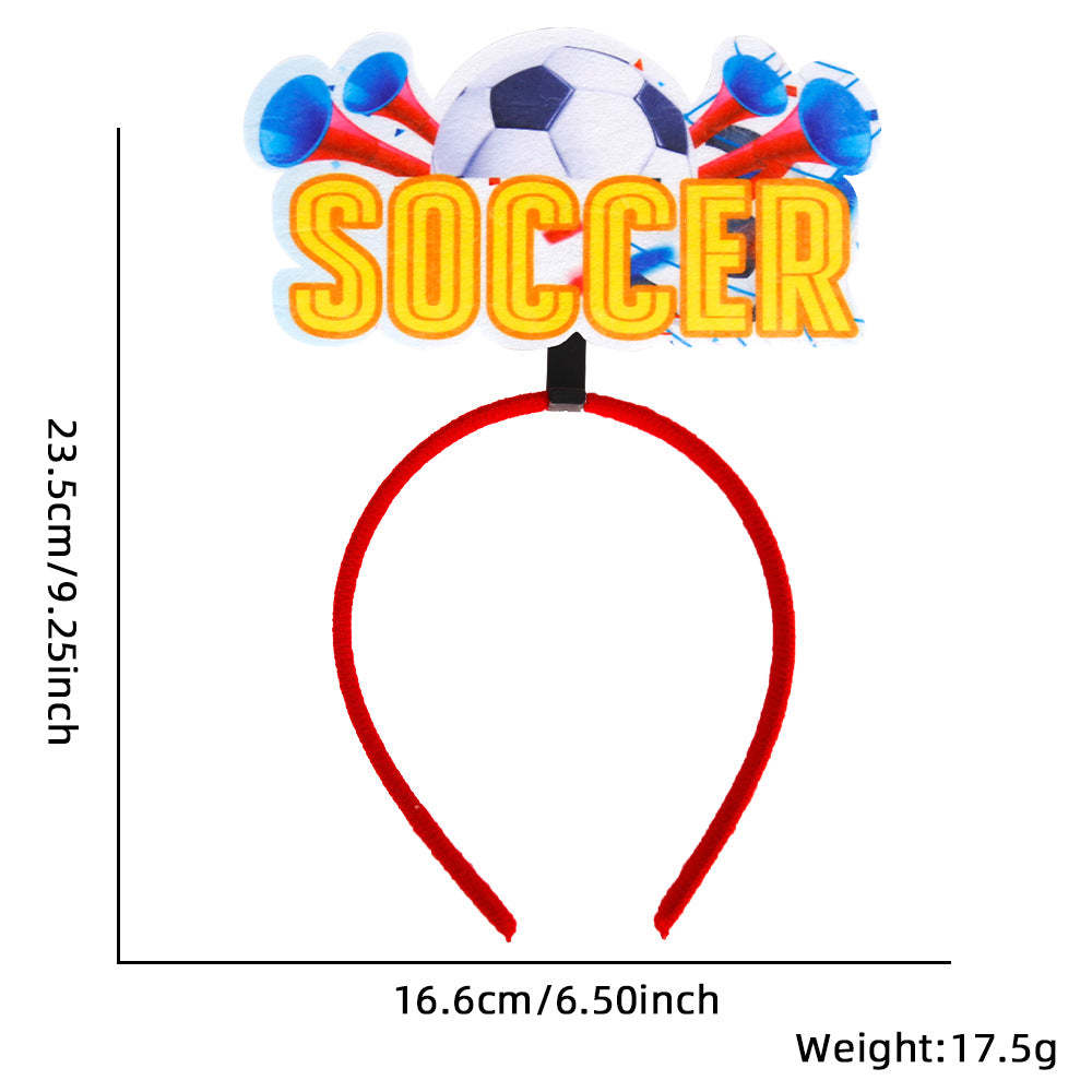 Fußball-stirnband, Fußball-match, Cheer-up-haarreifen, Niedliche Kopfverzierungen Für Fußball-dekoration - MeineFotoTassen
