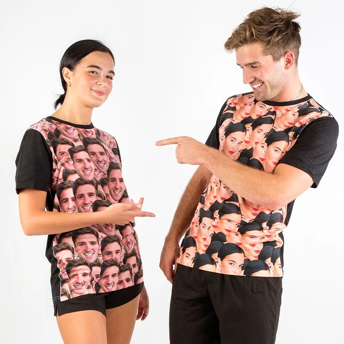 Benutzerdefiniertes Mash Face T-shirt Benutzerdefiniertes Shirt Mit Gesicht Personalisiertes Face Mash Shirt (nur Vorderseite) - MeineFotoTassen
