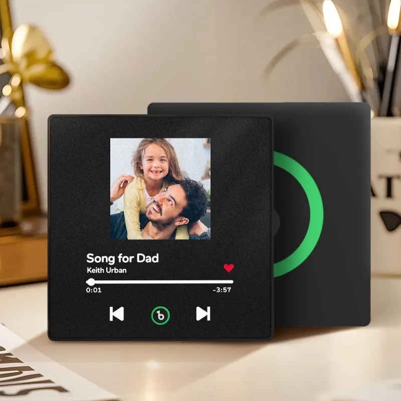 VatertagsgeschenkBenutzerdefinierter Musik-kühlschrankmagnet,  Bunter Rahmen, Personalisierter Album-kühlschrankmagnet, Der Lied Abgespielt Werden Kann, Jubiläumsgeschenk Für Paare