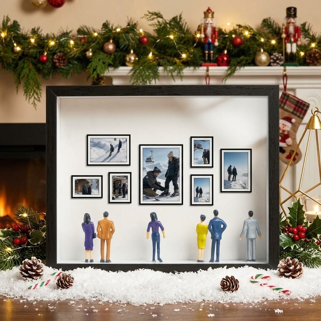 Weihnachtsgeschenk Benutzerdefinierter Foto-Mini-Kunstgalerierahmen, personalisierter Museum of Us-Rahmen, einzigartiges und bedeutungsvolles Geschenk für Sie oder Ihn