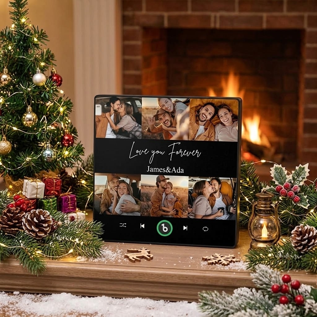 Personalisierter Musik-Kühlschrankmagnet mit Foto – Individuelles Song-Album-Cover als Weihnachtsgeschenk für Ihn, Sie und Musikliebhaber