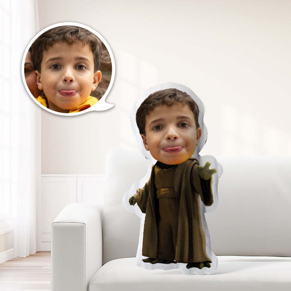 Star Wars Geschenke Custom Face Kissen Personalisierte Yoda Minime Kissen Geschenke - MeineFotoTassen
