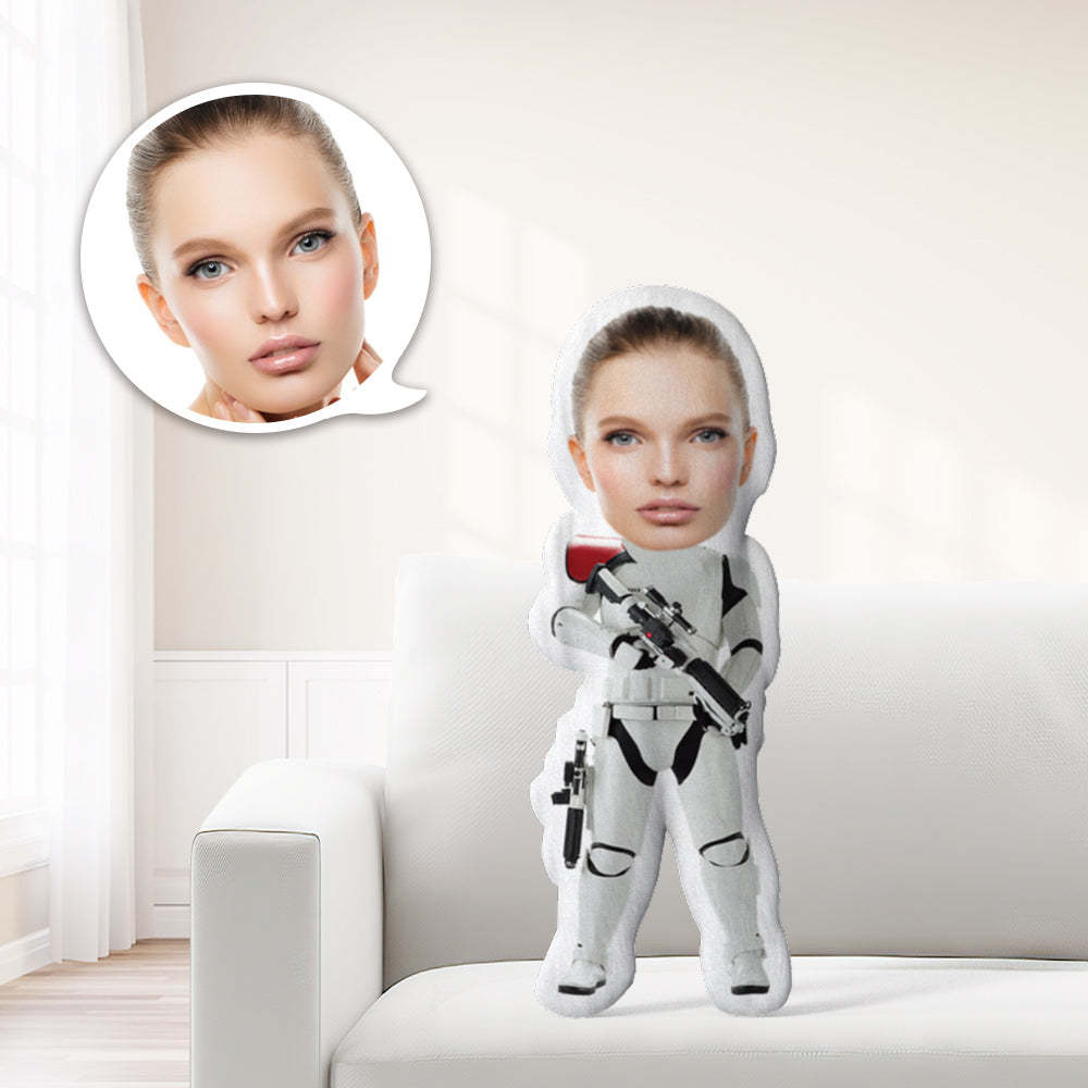 Benutzerdefinierte Star Wars Geschenke Personalisierte First Order Stormtrooper Minime Dekokissen Geschenke - MeineFotoTassen