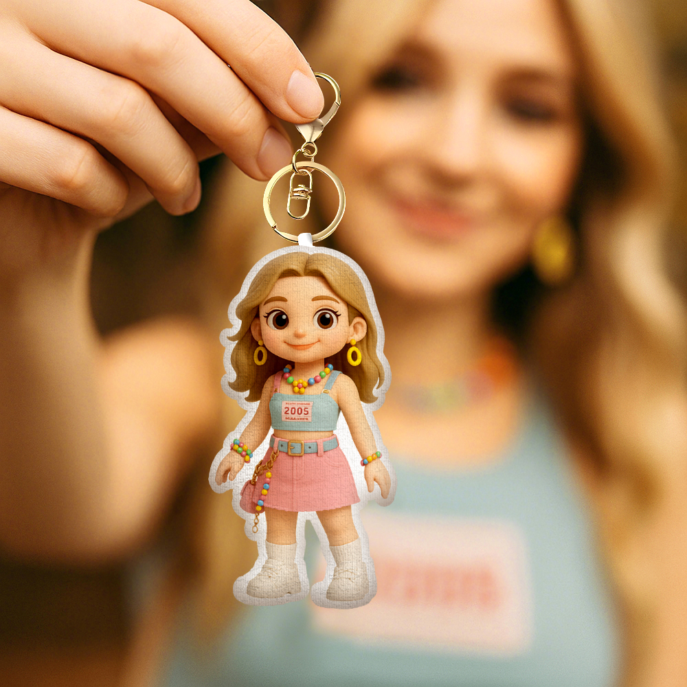 Personalisierter Süßer Schlüsselanhänger, Personalisierter Cartoon-schlüsselanhänger, Personalisiertes Jubiläumsgeschenk - MeineFotoTassen