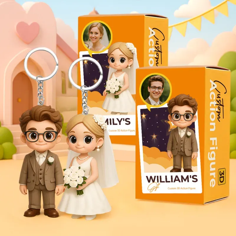 Personalisierter Cartoon-haustier-schlüsselanhänger, Individuelle 3d-tierfigur, Niedlicher Hunde- Oder Katzen-avatar, Geschenk Für Tierliebhaber. - DePhotoBoxer