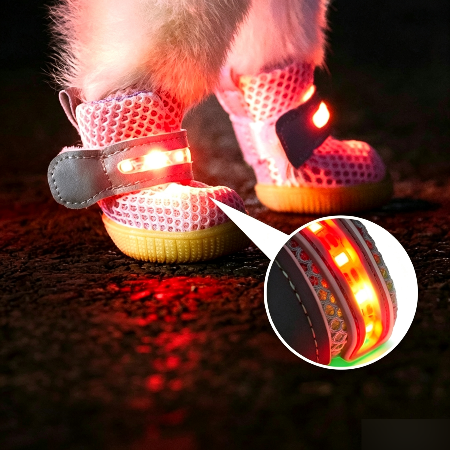 Leuchtende Hundeschuhe Für Kleine Hunde, Wasserdichte Hundestiefel Mit Weicher Sohle, Rutschfeste Haustierschuhe Für Pudel, Bichon Frisé, Teddy Und Kleine Rassen, Sicherer Halt Bei Winterspaziergängen - MeineFotoTassen