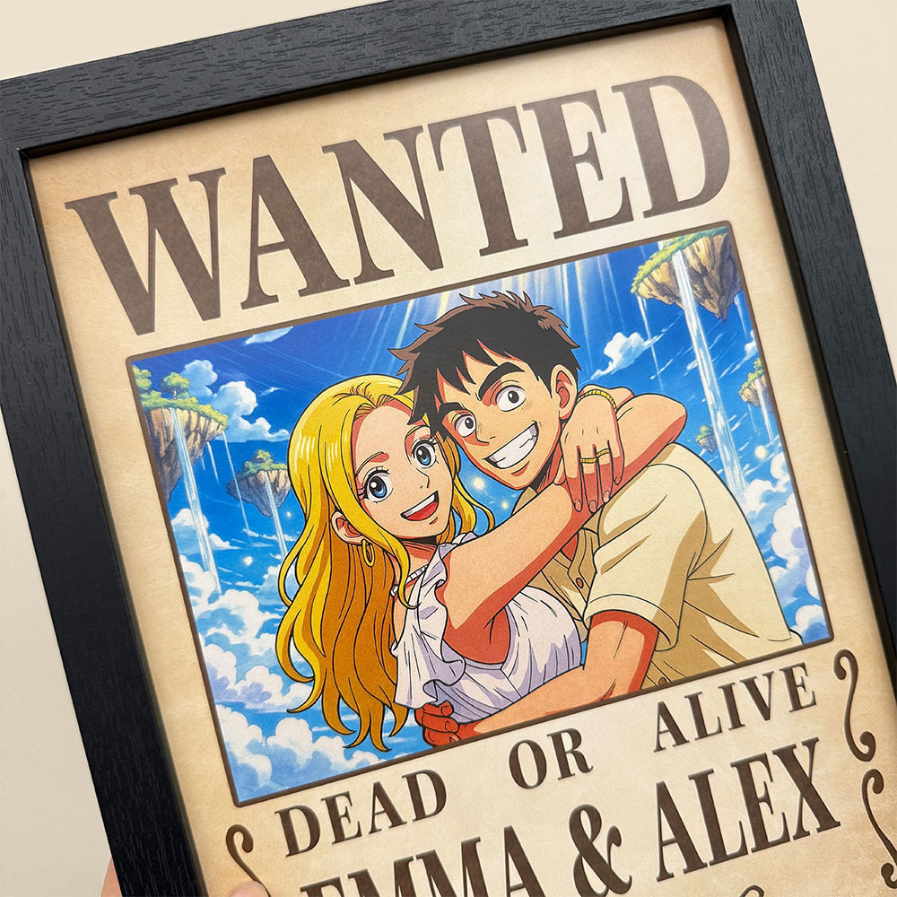 Portrait Personnalisé De Couple De Capitaines Recherchés, Style Anime, Avec Une Prime. - MaPhotocaleconFr