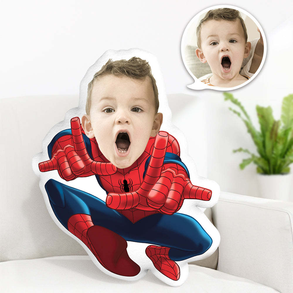 Benutzerdefiniertes Körperkissen, Gesichtskissen, Personalisiertes Spiderman-kissen Mit Gesichtsgeschenken Für Kinder - MeineFotoTassen
