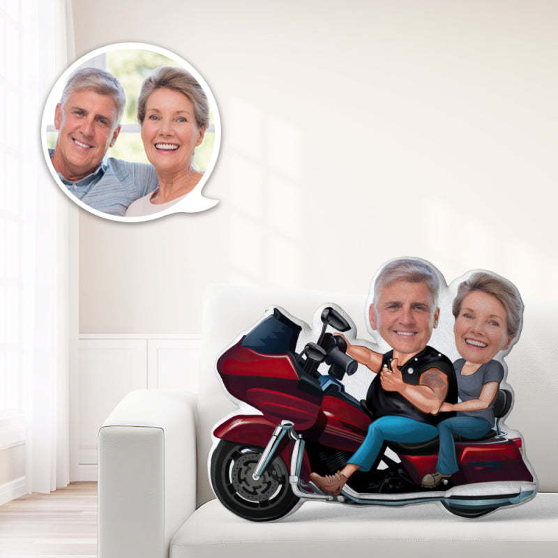Lokomotive-paar-geschenke, Individuelles Minime-kissen, Personalisiertes Paar-kissen, Einzigartiges Fotokissen, Liebesgeschenke Für Ihn - MeineFotoTassen