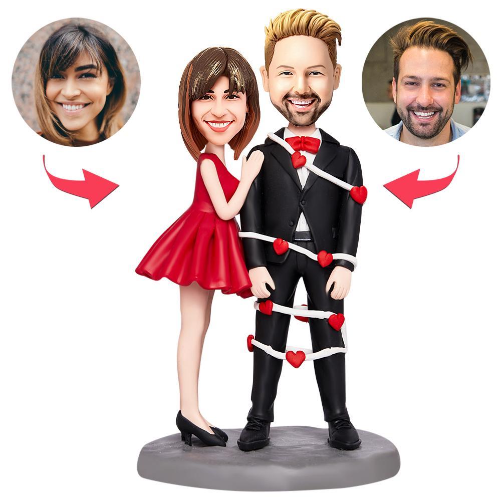 Valentines Gift Love Game Custom Bobblehead Mit Eingraviertem Text - MeineFotoTassen