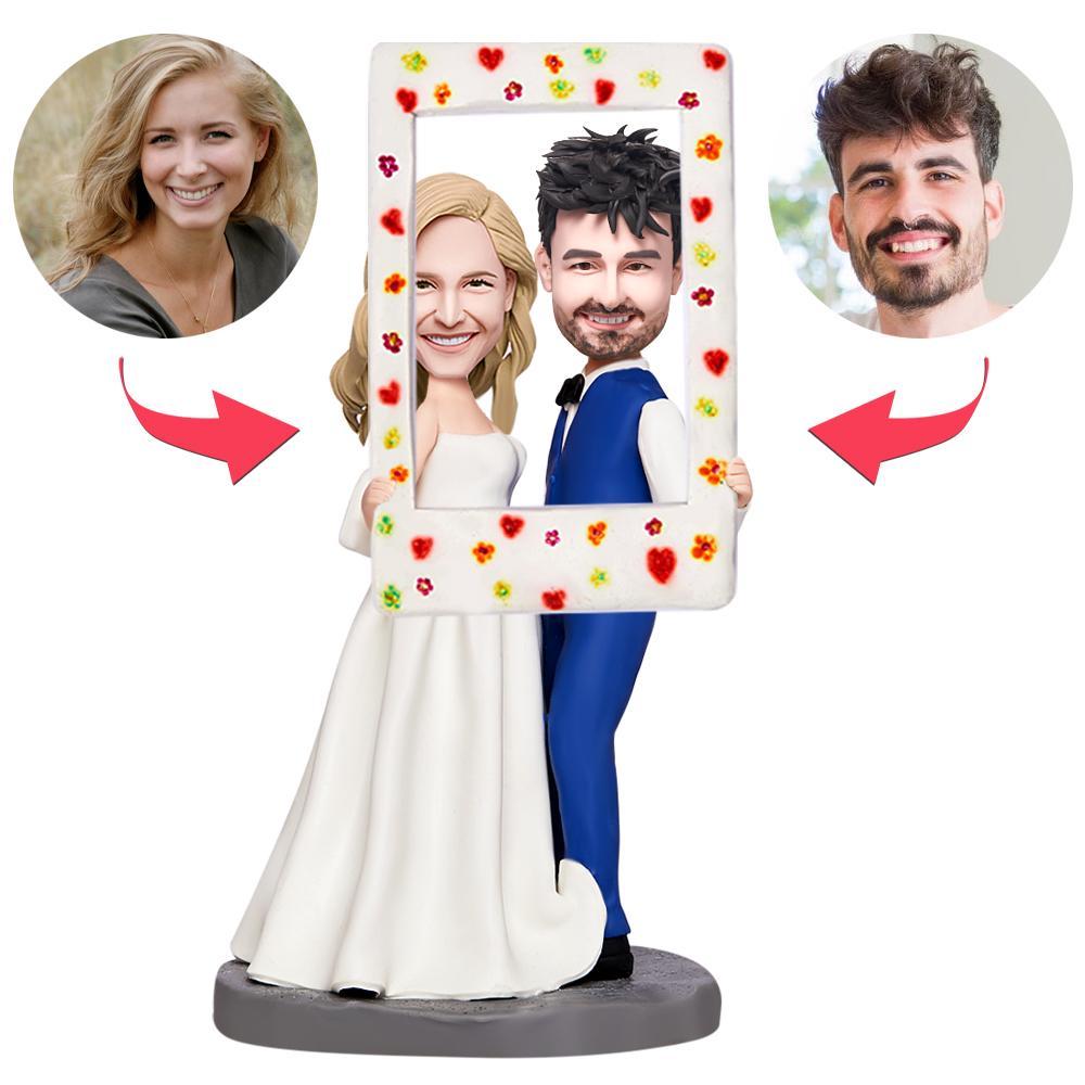 Valentinsgruß-geschenk-paare, Die Foto Benutzerdefinierte Bobbleheads Mit Graviertem Text Machen - MeineFotoTassen