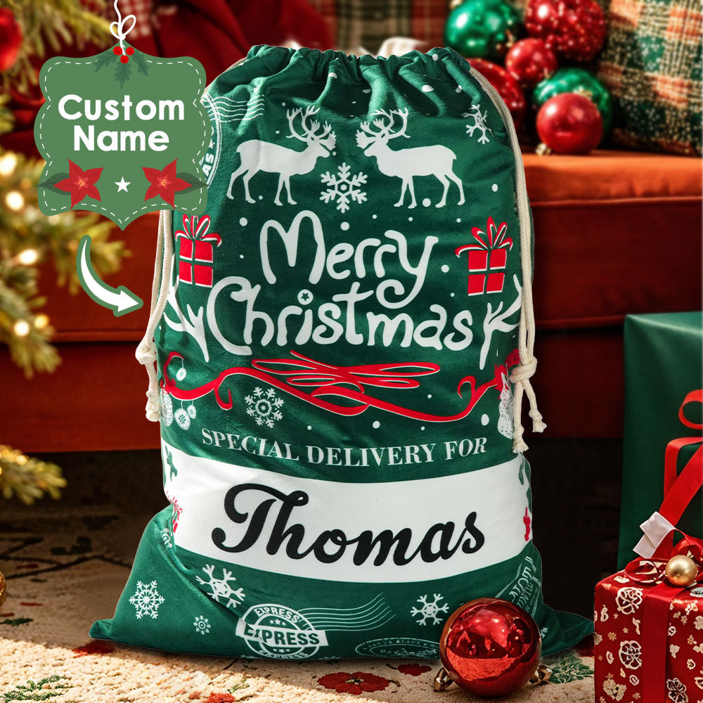 Personalisierte Geschenktüte Mit Individuellem Namen, Weihnachtsmann-sack Für Geschenke, Weihnachtsgeschenke Für Kinder - MeineFotoTassen