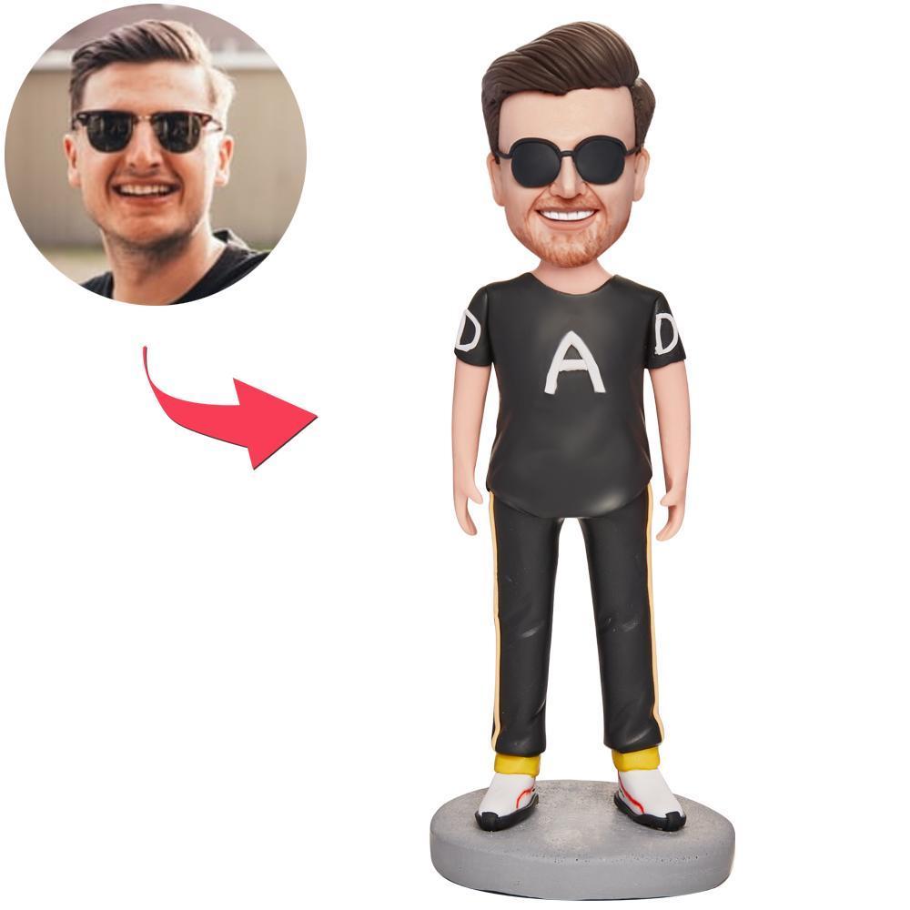 Father's Day Gift Cool Dad Custom Bobblehead with Engraved Text
