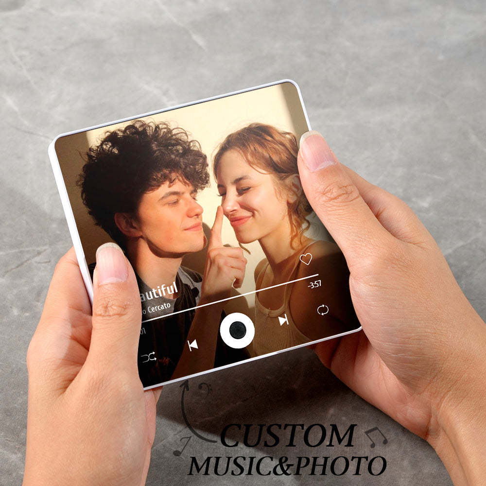 Personalisierter Album-kühlschrankmagnet. Personalisierter Musik-kühlschrankmagnet. Kann Lieder Abspielen Und Die Lautstärke Anpassen