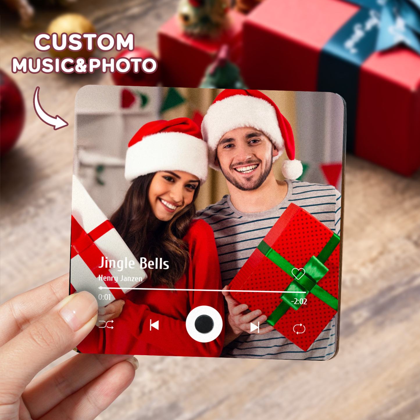 Personalisiertes Fotoalbum, Kühlschrankmagnet, Musik-wandfotoaufkleber, Musikbewegung, Die Ohne Handy Abgespielt Werden Kann