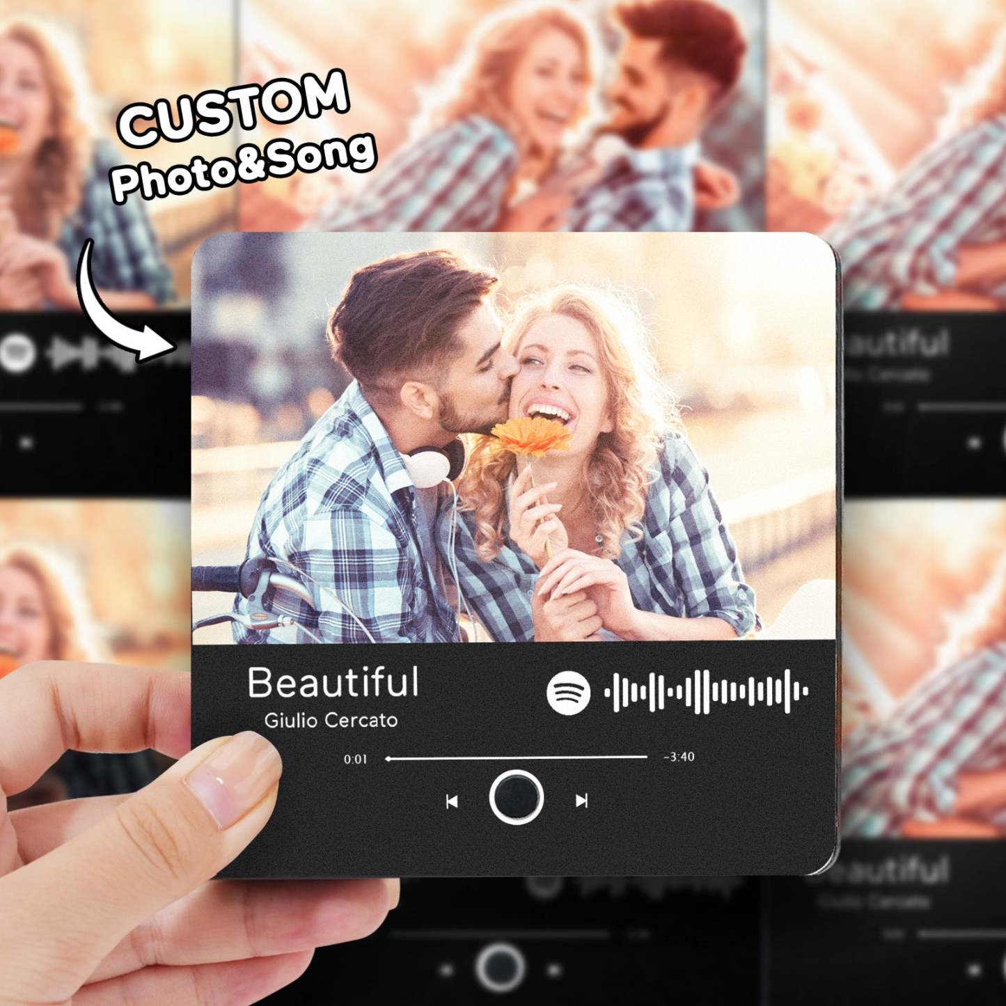Personalisierter Album-kühlschrankmagnet. Personalisierter Musik-kühlschrankmagnet. Kann Lieder Abspielen Und Die Lautstärke Anpassen - MeineFotoTassen