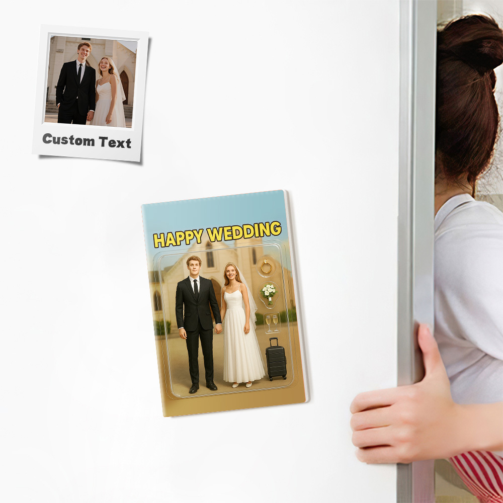 Ganzkörper-actionfiguren-pack Mit 3d-effekt, Verpackung, Spielzeugbox-stil, Kunstgeschenk, Personalisierte Acryl-kühlschrankmagnete, Paargeschenke, Hochzeitsgeschenke - DePhotoBoxer