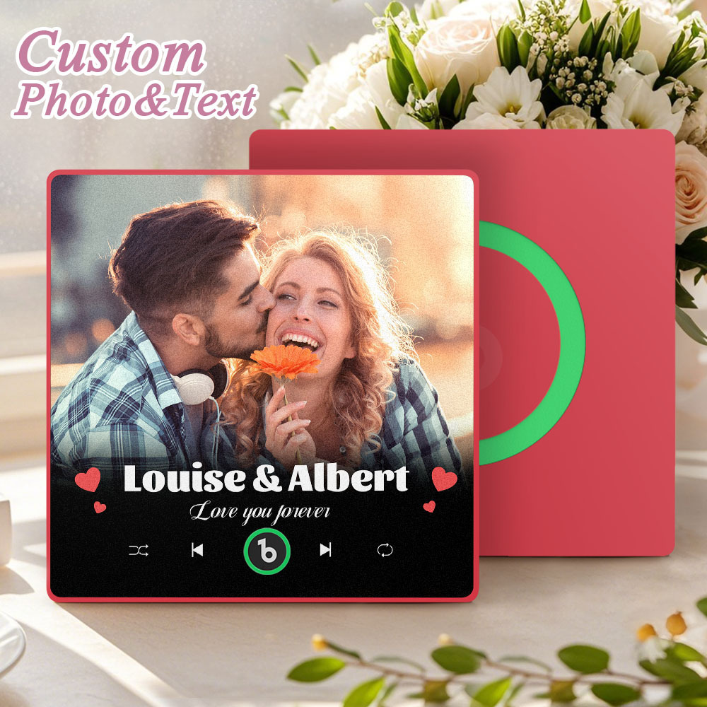 Kühlschrankmagnet Mit Individuellem Song Und Bild, Personalisiertes Musikalbum-cover, Kühlschrankgeschenk Für Paare - MeineFotoTassen